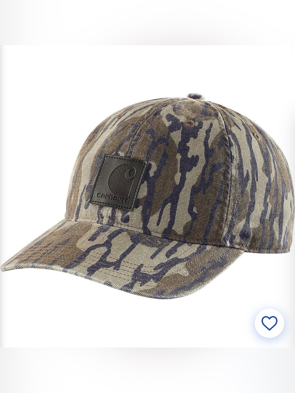 Carhartt Men’s Canvas Cap in Mossy Oak Bottomland Camo